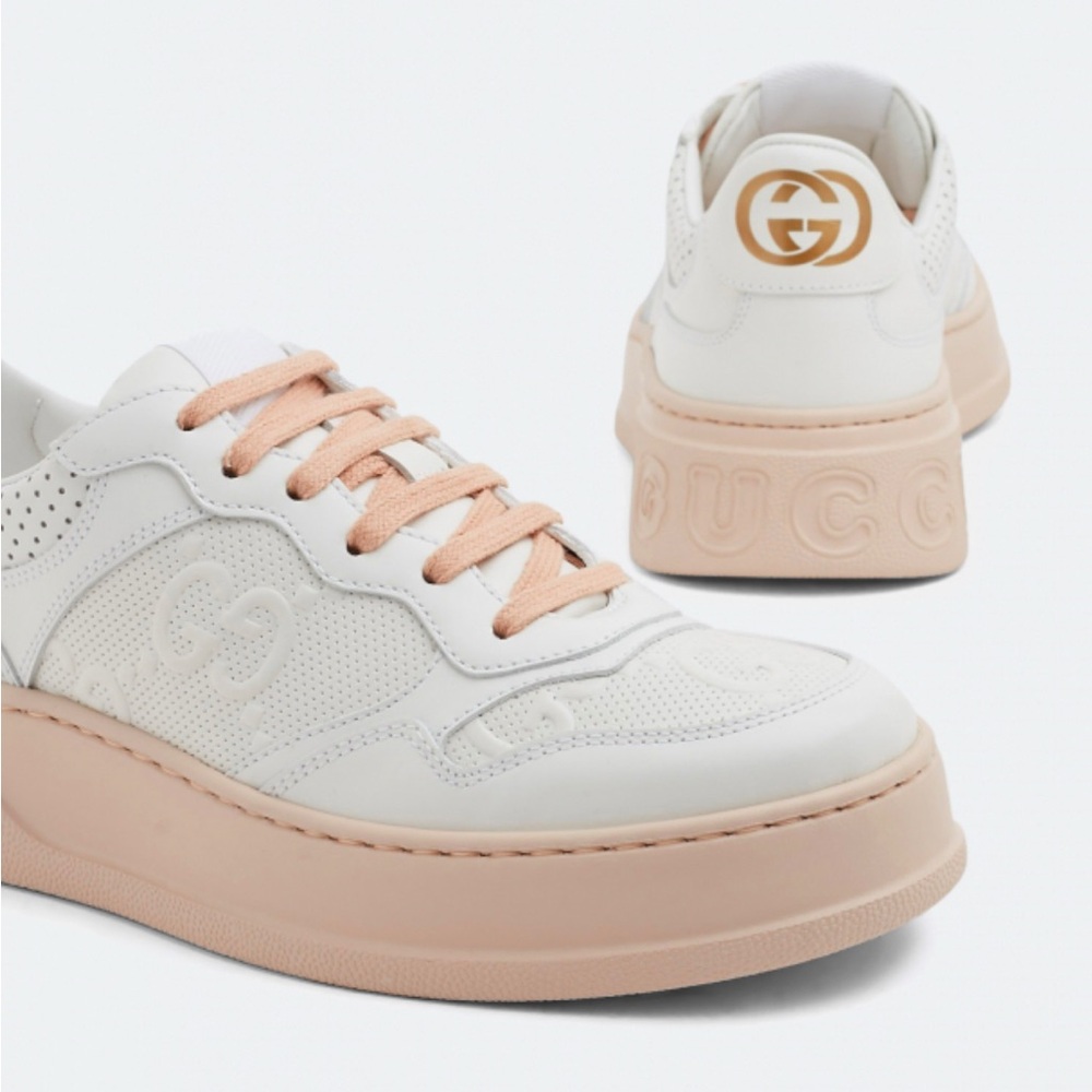 Gucci Women's GG Logo Platform Low Top Sneakers 36.5 NIB UNOWRN